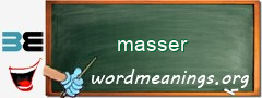 WordMeaning blackboard for masser